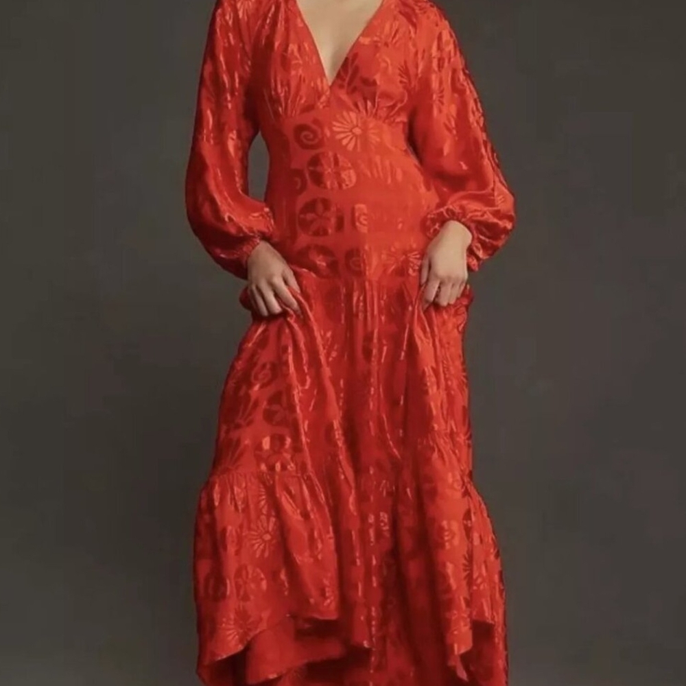FARM Rio Red Jaquard Maxi